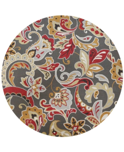 Kas Harbor Flora 4213 Taupe 7'6" Indoor/outdoor Round Area Rug
