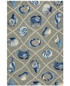 Kas Harbor Seaside 5' X 7'6" Indoor/outdoor Area Rug In Gray