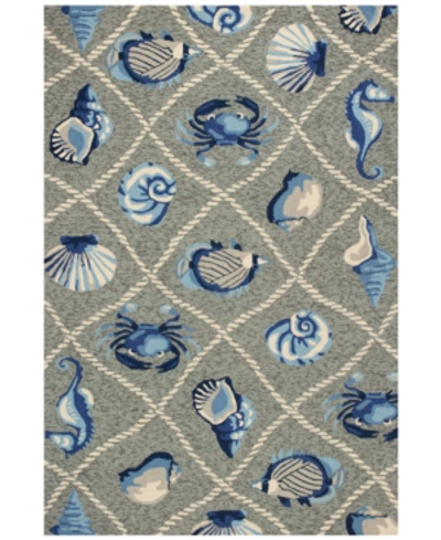 Kas Harbor Seaside 5' X 7'6" Indoor/outdoor Area Rug In 4219 Grey