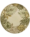 Kas Havana Paradise 2635 Ivory 7'6" Round Area Rug In 2635 Ivory