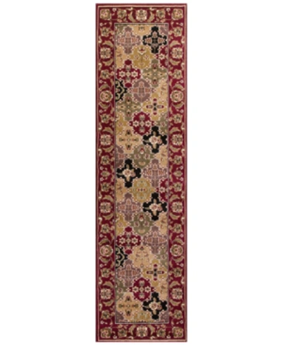 Kas Cambridge Panel 7325 Red 2'2" X 7'11" Runner Area Rug