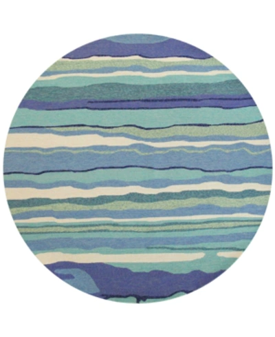 Kas Harbor Lagoon 4216 Ocean 7'6" Indoor/outdoor Round Area Rug