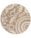 Surya Closeout! Livabliss Alfresco Alf-9616 Camel 8'9" Round Area Rug, Indoor/outdoor In Camel