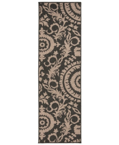 Surya Closeout! Livabliss Alfresco Alf-9615 Black 2'3" X 11'9" Runner Area Rug, Indoor/outdoor