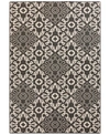Surya Alfresco Alf-9637 Black 7'6" X 10'9" Area Rug, Indoor/outdoor In Black