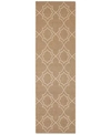 Surya Alfresco Alf-9587 Camel 2'3" X 11'9" Runner Area Rug, Indoor/outdoor In Camel