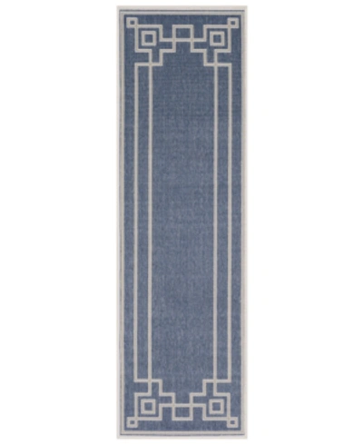 Surya Alfresco Alf-9654 Charcoal 2'3" X 7'9" Runner Area Rug, Indoor/outdoor