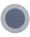 Surya Alfresco Alf-9682 Charcoal 5'3" Round Area Rug, Indoor/outdoor In Charcoal