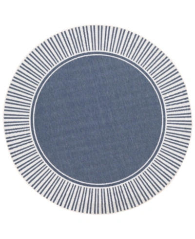 Surya Alfresco Alf-9682 Charcoal 5'3" Round Area Rug, Indoor/outdoor