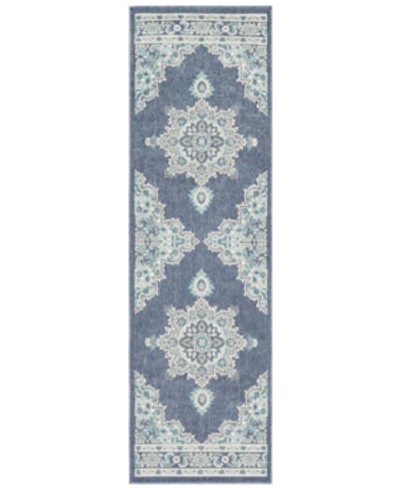 Surya Alfresco Alf-9670 Charcoal 2'3" X 7'9" Runner Area Rug, Indoor/outdoor