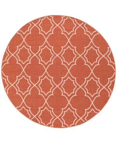 Surya Closeout! Livabliss Alfresco Alf-9591 Rust 7'3" Round Area Rug, Indoor/outdoor