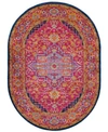 Surya Harput Hap-1009 Garnet 6'7" X 9' Oval Area Rug In Pink