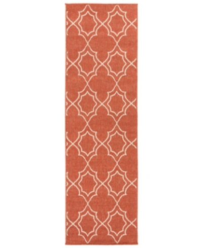 Surya Closeout! Livabliss Alfresco Alf-9591 Rust 2'3" X 11'9" Runner Area Rug, Indoor/outdoor