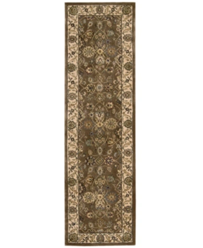 Nourison 2000 2091 Mushroom 2'3" X 8' Runner Rug In Brown