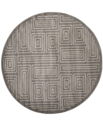 Safavieh Amherst Amt430 Gray And Ivory 7' X 7' Round Area Rug