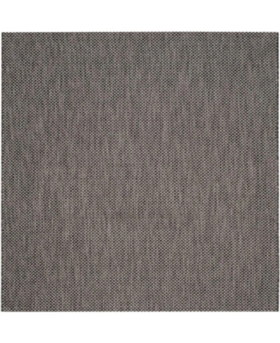 Safavieh Courtyard Cy8521 Black And Beige 6'7" X 6'7" Sisal Weave Square Outdoor Area Rug