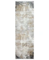 Surya Solar Sor-2302 Medium Gray 3' X 9'10" Runner Area Rug In Medium Gray