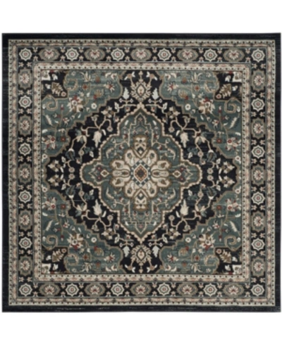 Safavieh Lyndhurst Lnh338 Anthracite And Teal 7' X 7' Square Area Rug In Grey Group