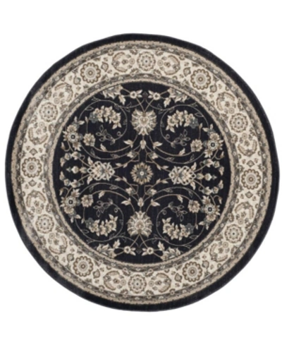 Safavieh Lyndhurst Lnh340 Anthracite And Cream 7' X 7' Round Area Rug In Grey Group