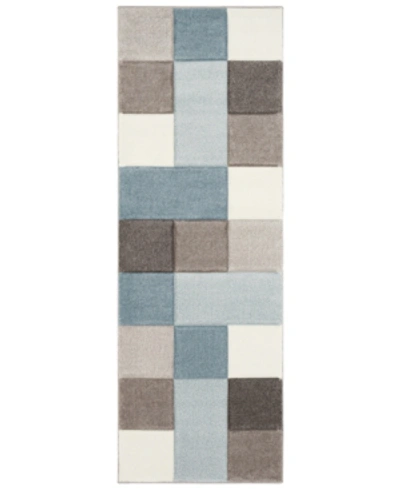 Surya Santa Monica Sac-2300 Aqua 2'7" X 7'6" Runner Area Rug