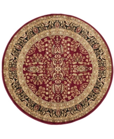 Safavieh Lyndhurst Lnh214 Red And Black 10' X 10' Round Area Rug In Red Group