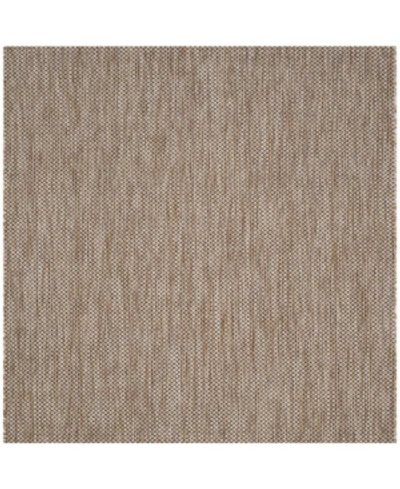 Safavieh Courtyard Cy8521 Natural And Black 6'7" X 6'7" Square Outdoor Area Rug In Nude Or Na