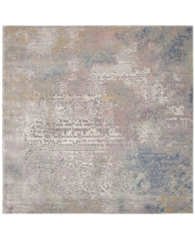 Safavieh Meadow Mdw181 Gray And Gold 6'7" X 6'7" Square Area Rug