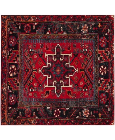 Safavieh Vintage Hamadan Vth211 Red And Multi 6'7" X 6'7" Square Area Rug