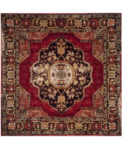 Safavieh Vintage Hamadan Red And Multi 5'3" X 5'3" Square Area Rug