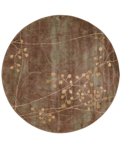 Nourison Closeout!  Home Somerset Multi Blossom 5'6" Round Rug