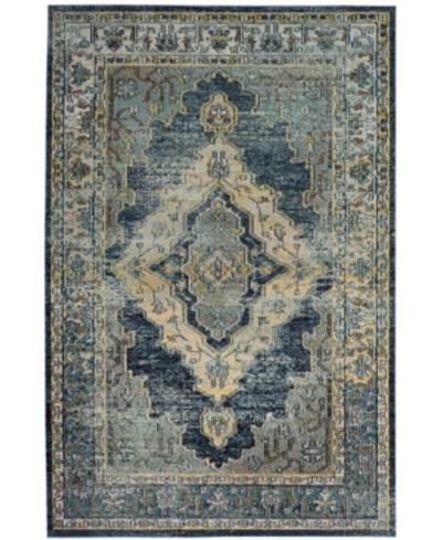 Safavieh Crystal Crs500 Blue And Yellow 6'7" X 9'2" Area Rug