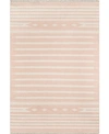 Erin Gates Thompson Tho-1 Billings Denim 2'3" X 8' Runner Area Rug In Pink