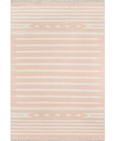 Erin Gates Thompson Tho-1 Billings Denim 2'3" X 8' Runner Area Rug In Pink