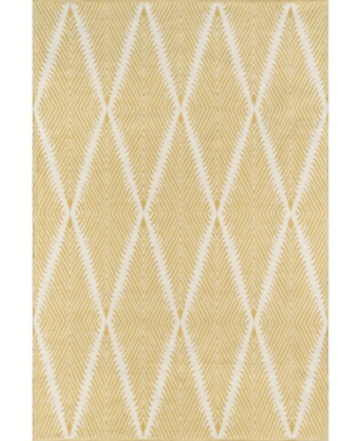 Erin Gates River Riv-1 Machine-washable Beacon Denim Machine-washable 5' X 7'6" Area Rug In Citron