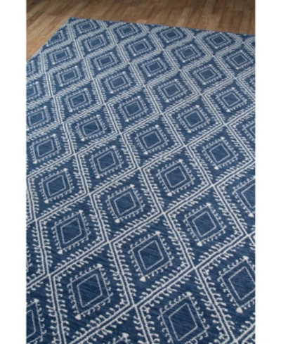 Erin Gates Easton Eas-1 Machine-washable Pleasant Gray 3'6" X 5'6" Area Rug In Navy