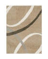 NICOLE MILLER SYNERGY QUILL SHAG BEIGE 7'9" X 10'2" AREA RUG