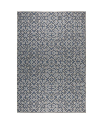 Nicole Miller Patio Country Danica Blue 5'2" X 7'2" Outdoor Area Rug