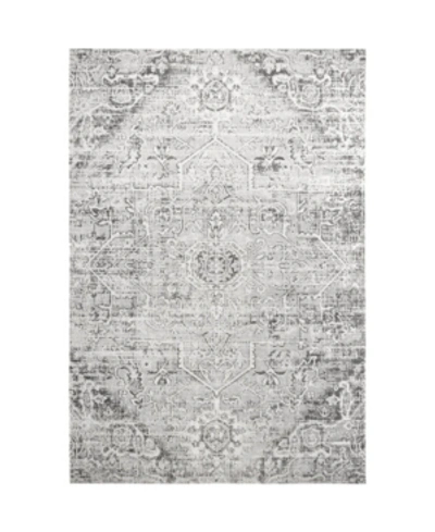 Nicole Miller Patio Sofia Fleur Gray 5'3" X 7'2" Outdoor Area Rug