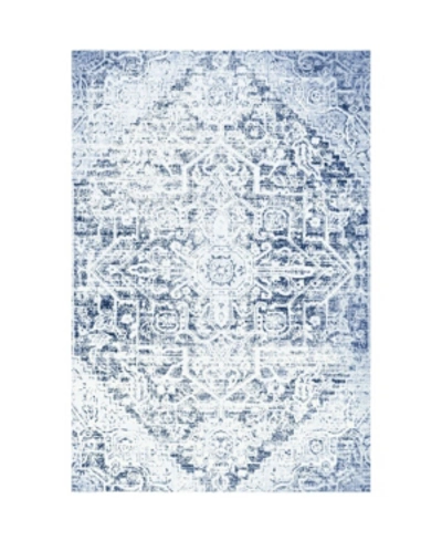 Nicole Miller Patio Sofia Fleur Dark Blue 5'3" X 7'2" Outdoor Area Rug