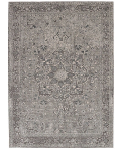 Karastan Tryst Marseille Blue 5' X 8' Area Rug In Grey