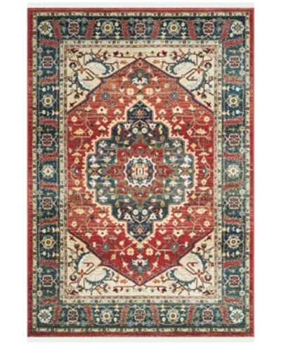 Ralph Lauren Chloe Lrl1221a Red And Navy 8' X 10' Area Rug