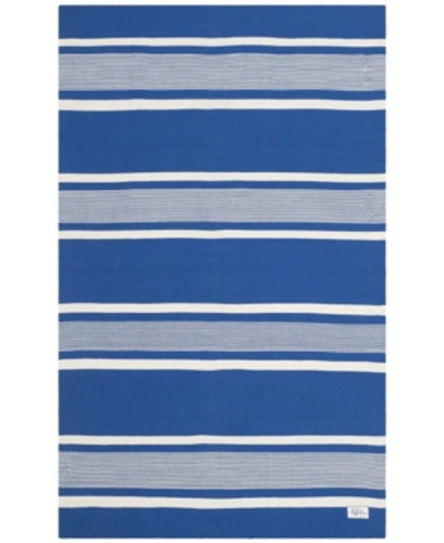 Lauren Ralph Lauren Hanover Stripe Lrl2461c Blue 5' X 8' Outdoor Area Rug