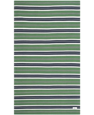 Lauren Ralph Lauren Leopold Stripe Lrl2462k Green 5' X 8' Outdoor Area Rug