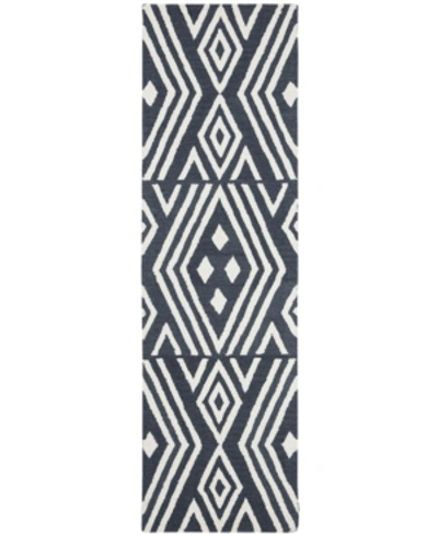 Ralph Lauren Imani Geometric Lrl6609n Slate 2'3" X 8' Runner Area Rug