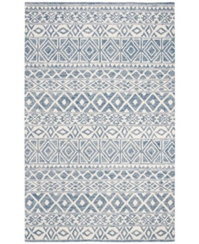 Lauren Ralph Lauren Theresa Lrl6650a Ivory And Blue 5' X 8' Area Rug