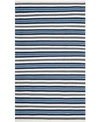 Ralph Lauren Leopold Stripe Lrl2462b White And French Blue Outdoor Area Rug Collection In White