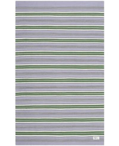 Lauren Ralph Lauren Leopold Stripe Lrl2462g Lilac 5' X 8' Outdoor Area Rug