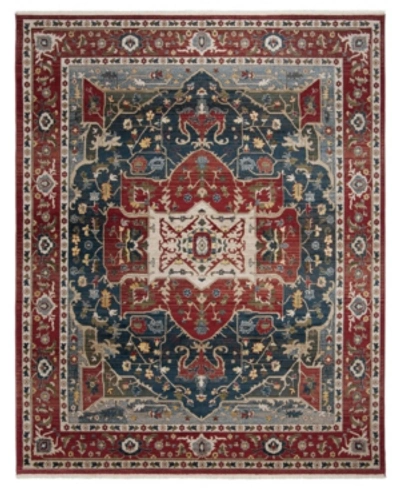 Ralph Lauren Camille Lrl1225a Red And Navy 5'1" X 7'6" Area Rug