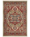 LAUREN RALPH LAUREN QUENTIN LRL1298C RED AND BEIGE 5'1" X 7'6" AREA RUG