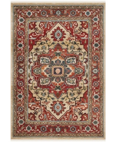 Lauren Ralph Lauren Quentin Lrl1298c Red And Beige 5'1" X 7'6" Area Rug